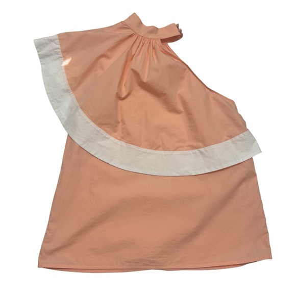 Pearl by Lela Rose
Poplin Asymmetrical Ruffle‎ Top. Sz S - Picture 3 of 7